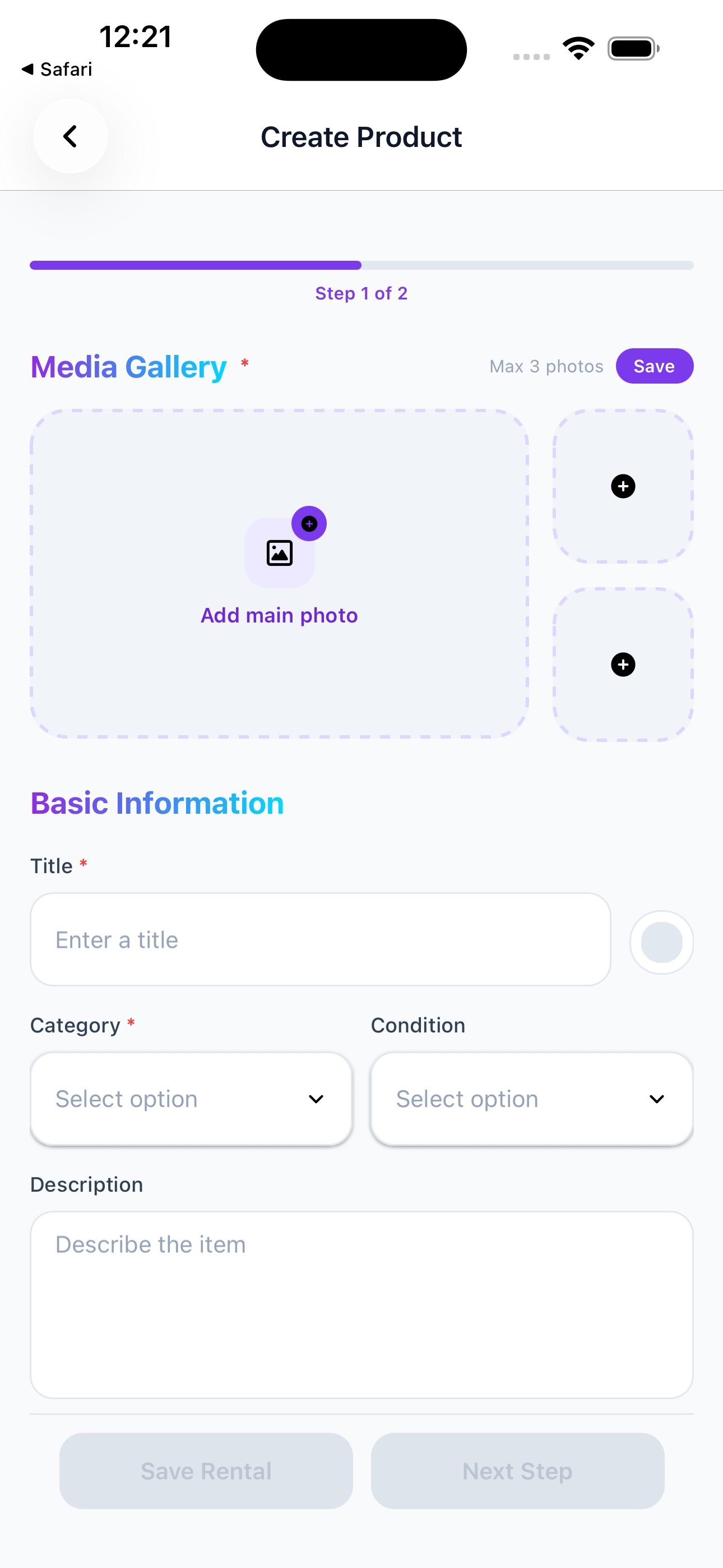 Create a product listing